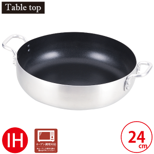 �e�[�u���g�b�v �I�[�u���ɂ��g������� 24cm �T�C�Y �K�X�� IH �I�[�u���Ή� �������J���^���I ���� �_�C�������h�R�[�g �I�[�u���Ή� ���� �A���~�� �y�� ����� �p�G���A�� �A�q�[�W