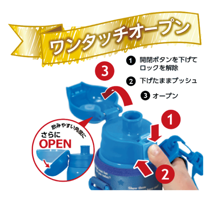 ワンタッチオープン 子ども用水筒*7 楽天市場】子ども用 ダイレクトボトル 600ml 水筒 キッズ