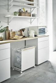 ＼レビューで1000円クーポン!／ 【ポイント5倍】山崎実業 目隠し分別ダストワゴン トスカ 3分別 ホワイト tosca ごみ箱 ゴミ箱 ペール YAMAZAKI