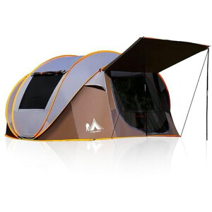 テントポップアップテント1秒設営5-6人用超軽量折りたたみバージョンアップ耐水圧4000mmUVカット紫外線防止通気前後ダブルドア防虫対策(メッシュ窓付き)日陰濃いアウトドア花見海水浴キ…