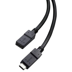 �G���R��USBTypeC�����P�[�u��0.5mUSB3.2(Gen1)5GbpsPD60W�Ή��y�m�C�Y����ی삷��2�d�V�[���h�P�[�u���̗p�z�u���b�NMPA-ECECC05BK