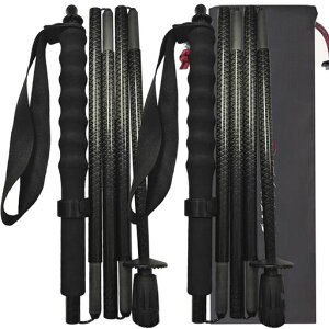 KHEALINGトレッキングポールカーボン折畳み【超軽量110g/120g/130G】炭素繊維登山ポール5節2本セット110/120/130cmハイキングポール滑り止めコンパクト遠足登山用品徒歩キャップ吸湿発散性に
