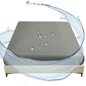 防水ボックスシーツシングル五面防水介護シーツ100x200x30cm防水マルチカバーおねしょシーツ洗えるオールシーズン防水カバー失禁対策無地全周ゴム付きグレー