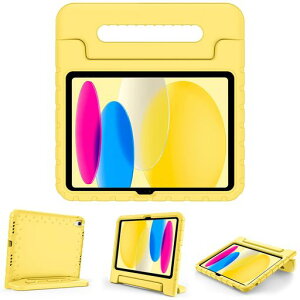 ProCase iPad 11����/10���� �P�[�X iPad(A16)11�C���` 2025/10.9�C���` 2022�ʗp �ϏՌ��� �n���h���ƃL�b�N�X�^���h�t�� �y�ʃo���p�[�P�[�X (�C�G���[)