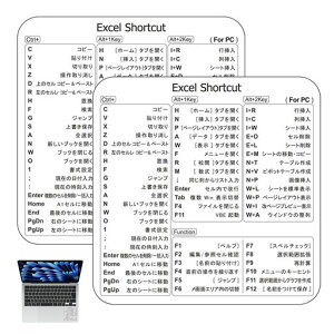 ADOFUN MacOS�p EXCEL�V���[�g�J�b�g�X�e�b�J�[ �y2�� �Z�b�g�zPVC �X�e�b�J�[ �����r�j�[���X�e�b�J�[ �p�\�R���V�[�� �V���[�g�J�b�g�L�[�X�e�b�J�[ �����ɑς� �h�� �\��t�����ȒP(8x8cm)