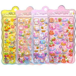 Fluiddragon�V�[���������̃V�[��3d���̂��ق��уX�e�b�J�[���̎q4���Z�b�g�L���L�����J���V�[���X�e�b�J�[�蒠�pdiy�p�g�ѓd�b����p��|�p�i���蕨