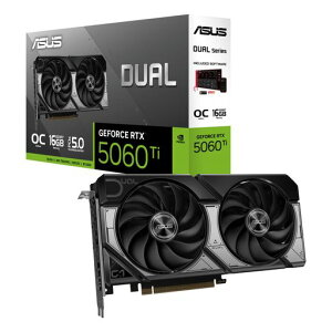 ASUSDualGeForceRTX5060Ti16GBGDDR7OCEdition(PCIe5.0�A16GBGDDR7�ADLSS4�AHDMI2.1b�ADisplayPort