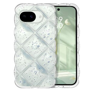 GUAGUA Google Pixe 10A �P�[�X �N���A �E�F�[�u �H�`�o�b�N �s�N�Z�� 10a �Ȃ݂Ȃ� �P�[�X ����TPU �L���L�� �ʉ� �A���~���V���o�[ ���� �؍� �l�C �X�}�z�P�[�X Pixe10a �ϏՌ� ���y�� ������� �c