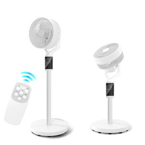 サーキュレーター扇風機【2025年新型&AIスマート風量調整】DCモーター静音3D首振り12時間入/切タイマー風量9段階調節パネル操作リモコン付き高さ調整可能リビングパワフル送風組み立て簡…