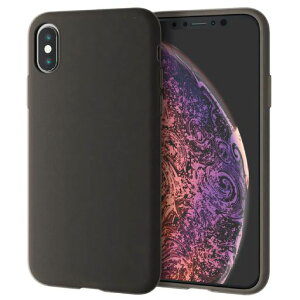 �G���R�� iPhone XS/�V���R���P�[�X/�u���b�N PM-A18BSCBK