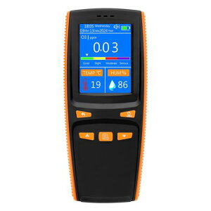 【新型】オゾン濃度測定器デジタルO3オゾン測定器O3ガス漏れ検知0-50ppmオゾン/温度/湿度測定USB充電式多機能高精度オゾン計ハンディタイプO3検知器