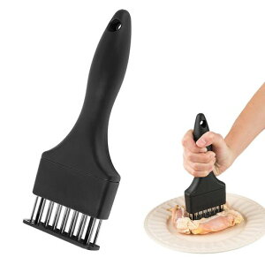 Doyime肉筋切り器ミートテンダライザー肉たたきミートテンダー肉叩き肉刺し器肉の筋切り器携帯式肉が柔らかくなる16本刃ステンレス鋼製洗いやすい省力料理用食洗機対応キッチン用品台…