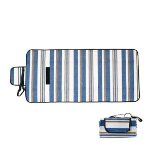 アサヒ興洋レジャーシート厚手裏面防水加工バック型ストライプMサイズ1~2人用70cmx145cmコンパクト収納折りたたみ収納持ち手付き肩掛け紐付きやわらかな手触りBG25-01