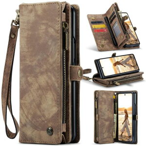 Galaxy Z FOLD6 SC-55E �Ή� �P�[�X �蒠�^ 11���J�[�h���[ �W�b�p�[�|�P�b�g �X�g���b�v�t�� ���@�\ ���z�^�P�[�X �}�O�l�b�g�� �����^ �ϏՌ� �w�ʕی�P�[�X(�u���E��)
