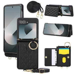 TEDTIKJT Galaxy Z Flip6 5G �P�[�X PU���U�[ �M�����N�V�[Z Flip6 5G �P�[�X �蒠�^ Galaxy Z Flip6 5G �g�уJ�o�[ SC-54E �g�уP�[�X�w�ʃJ�o�[ �V�����_�[�X�g���b�v ���[�|�P�b�g�蒠�^