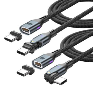 USBC�P�[�u���}�O�l�b�g240W180�x��]16pin�y1.8M2�{�Z�b�g�z�^�C�vC�P�[�u��L���^5A�}���[�d480Mbps�f�[�^�]���^�C�vc�[�dAndroid�Ȃ�Type-C�@��Ή�(1.8m*2)
