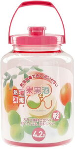 タケヤ化学工業TAKEYA果実酒瓶熱湯・消毒可能R型4.2Lももいろ