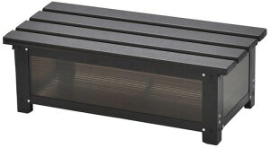 ガーデンマスター(Gardenmaster)ステップストッカー幅74x奥行36x高さ24cmアルミ天板ベンチストッカーベランダバルコニー軽量踏み台玄関台お庭ガーデンマスターダークブラウンKSS-74L