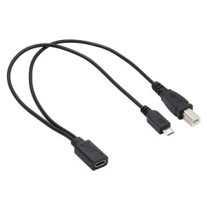 Cablecc�u���b�N���XType-CUSB-C����W��USB2.0Type-B����у}�C�N��USB�I�X�X�v���b�^�[�����[�d32AWG�P�[�u��