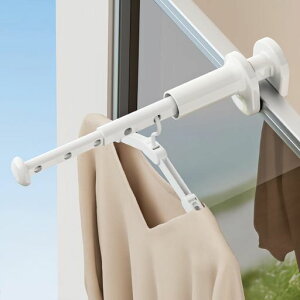 洗濯物干し旅行物干し竿折りたたみ5穴付きコンパクトポータブル部屋干しベランダ賃貸窓枠物干し鴨居物干しラック洗濯ラック旅行/ホテルアパート/商務/出張用省スペース多機能軽量収…