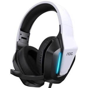 AOC �Q�[�~���O�w�b�h�Z�b�g �Q�[�~���O�w�b�h�z�� 3D �T���E���h�T�E���h 50mm�h���C�o�[ 3.5mm �L�� ���̉��� �}�C�N�t�� �y�� �w�b�h�z�� �w�b�h�t�H�� PS5 PS4 PC Switch 2 �z���C�g
