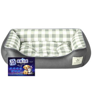 PETSUTA �� �L �x�b�h �� �⊴x3D���b�V���f�� �y�b�g�x�b�h �`�F�b�N�� ���^�� S 40x31x13cm �O���[