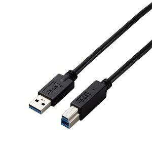 �G���R�� USB3.0�P�[�u�� A-B�^�C�v �d�l�Œ� 2m �u���b�N USB3-AB20BK/ID