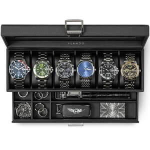 VLANDO���v�P�[�X2�i6�{PU���U�[�E�I�b�`�{�b�N�X�j���A�N�Z�T���[�P�[�X�W���G���[���[�a�����v���[���g(�u���b�N)