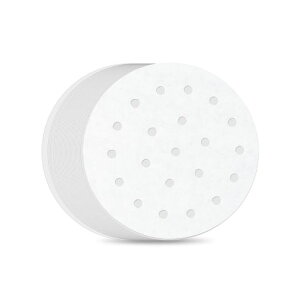 ThunderGroupせいろ蒸しシート18cmせいろ用100枚入り丸型穴あき使い捨てペーパー蒸し器シートセイロ用紙中華蒸籠WDSTM018PPR100