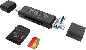 LEIZHANSD[J[h[_[4in1USBTypeCSD[USB3.0/TypeCSD5in1]J[h[_[ǂݏ@\f[^]Type-C/Microusb/USBڑ[