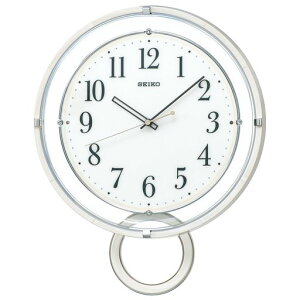 セイコークロック(SeikoClock)掛け時計電波アナログ飾り振り子白PH205WSEIKO