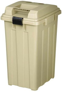 新輝合成トンボゴミ箱連結可能ハンドル付45リットルカーキ幅33.5x奥行41.5x高さ60.5cm蓋付き分別丈夫屋外ベランダ大きいアウトドア日本製