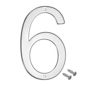 MMETERXITY1パックハウスナンバー4”304ステンレススチールメールボックスナンバードアナンバーサインガーデン/ホテル/メールボックス/アドレス/サイン用外部用ハウスナンバー[ナンバー6シ…