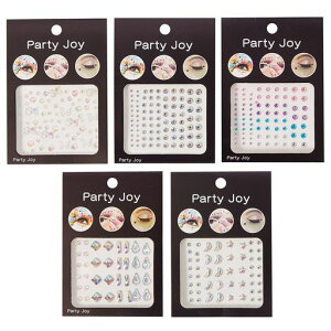 ラインストーン5枚シールフェイスステッカー3D光る貼り付け可能顔面デコデコパーツDIYアイメイクアップアート&クラフトアイステッカー携帯電話やバッグ手芸用品ラインストーンデコシ…