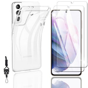 NutmegGalaxyS21ガラスフィルム(2枚)+GalaxyS215Gケースクリア(1枚)【旭硝子素材採用ストラップホール付き】SCG09SC-51BフィルムギャラクシーS21保護フィルムカバー携帯ケーススマホケース