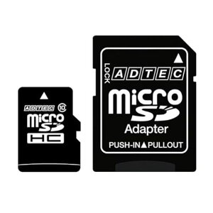 �A�h�e�b�N microSDHC�J�[�h 8GB Class10 SD�ϊ�Adapter�t AD-MRHAM8G/10