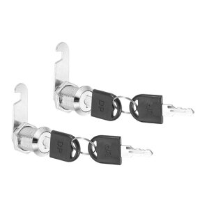 PATIKILキャビネット引き出しロック鍵付き2個1”(25mm)キーが同じ亜鉛合金セキュリティロックシリンダーカムドア戸棚家庭用郵便受けオフィス用シルバー