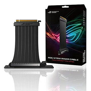ASUS RS200 ROG STRIX RISER CABLE / 240 mm PCI-E 3.0 x 16���C�U�[�P�[�u���A90�x�A�_�v�^�[�ASafeSlot �f�U�C���AEMI�V�[���h