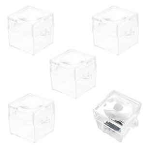 PAVIKE昆虫ボックス虫かご観察ケース昆虫ケースバグキャッチャー拡大鏡ボックス虫拡大鏡コンテナ科学自然探索ツール拡大鏡ボックスバグケース4個入り生物観察昆虫観察ケージ