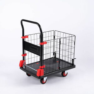 台車カゴ付き台車バスケット折りたたみフェンス台車軽量小型バスケット台車ミュートキャスター静音150KG300KG折りたたみ台車コンパクトキャスター付きキャリーワゴン台車バスケットワ…