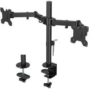 BONTEC�f���A�����j�^�[�A�[��2���13-27�C���`�Ή��f�B�X�v���C�X�^���h���������\�X�C�x���`���g360°��]VESA75x75/100x100�e�A�[���ω׏d10kg�N�����v&�O�����b�g���t���P�[�u���Ǘ�