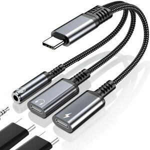 �y�ŐV�o��z3in1USBCto3.5mm�C���z���ϊ��A�_�v�^�������y�Đ�USBTypeCto�^�C�vC�O�ҏ[�d�C���z���W���b�N�C���z���ϊ�DAC���ڃi�C�����҂ݓd�b/���ʒ���/���y�Ή�i-Phone16Galaxy