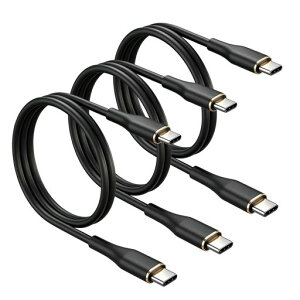 USB-C �P�[�u�� 1m 3�{�Z�b�g 60W PD�Ή� Type-C to Type-C 480Mbps