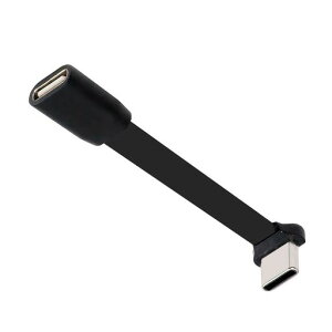 JSER �����^�t���b�g USB-C Type-C �I�X-�I�X USB-C �d�� USB2.0 �f�[�^�P�[�u�� 90�x�㉺�p�x�t�� 65W �}���[�d�Ή� �m�[�g�p�\�R���A�^�u���b�g�A�X�}�[�g�t�H�� (66mm) �Ή�