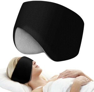 koundenekoアイマスク耳まで包むシルク質感温冷両用ノーズフィット通気性睡眠用安眠グッズ睡眠グッズ防音聴覚過敏目隠し遮光旅行/出張/昼寝に最適男女兼用耳を温めるグッズ