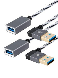 CableCreation ���p USB3.0 �����P�[�u�� 2 �{�� 0.3m �I�X���X 90 �x PS/Xbox/VR ���Ӌ@��Ή�