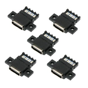 chenyang USB C DIY �R�l�N�^�[ 5�p�b�N USB C 6�s�� PD 65W �[�d ���X �\�P�b�g �|�[�g �C�� ���� �͂񂾃A�_�v�^�[ Scew�}�E���g���t�� �t���b�g�^�C�v