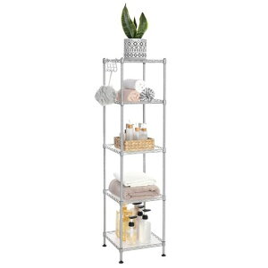 SONGMICS�X�������^�����b�N5�i��30cm���s30cm�X�`�[�����b�N�I�[�v�����b�N���Ԏ��[�L�b�`�����S�����x�����\�������V�F���t��l��炵�V���o�[LGR023S01