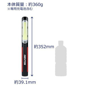 GENTOS(�W�F���g�X)��Ɠ�LED���[�N���C�g�n���f�B�^�C�vAC�d��/USB�[�d��(��p�[�d�r)1100���[�����K���cGZ-613�}�O�l�b�gCOB