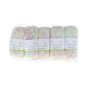 横田(Yokota)毛糸パラソルアクリル並太カラフル5玉セットCol.1レインボー6908